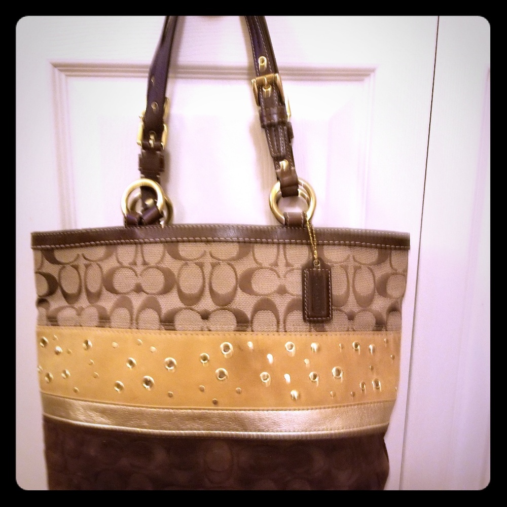 Coach Signature Patchwork Tote